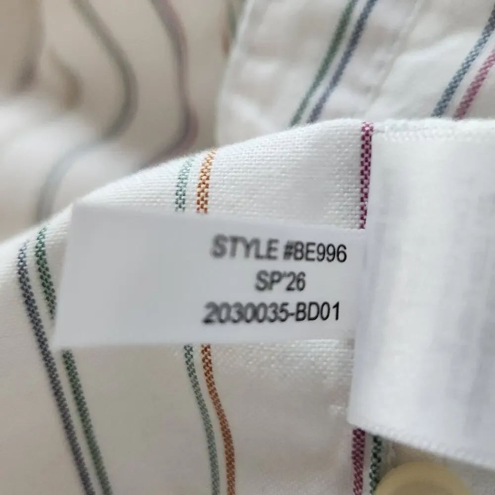 NWOT J. Crew Broken-In Organic Cotton Oxford Shirt Mark White Multi S
